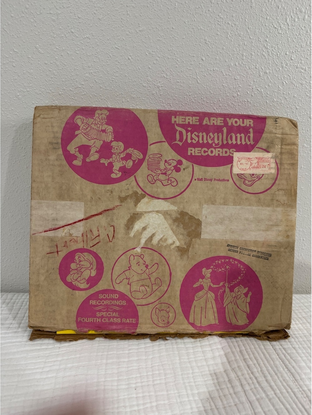 Vintage Disneyland Records Storybook LP Lot of 10 Disney Vinyl + Mailing Box
